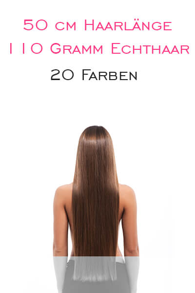 flip in extensions echthaar 50 cm